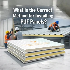 What is the correct method for installing PUF panels?