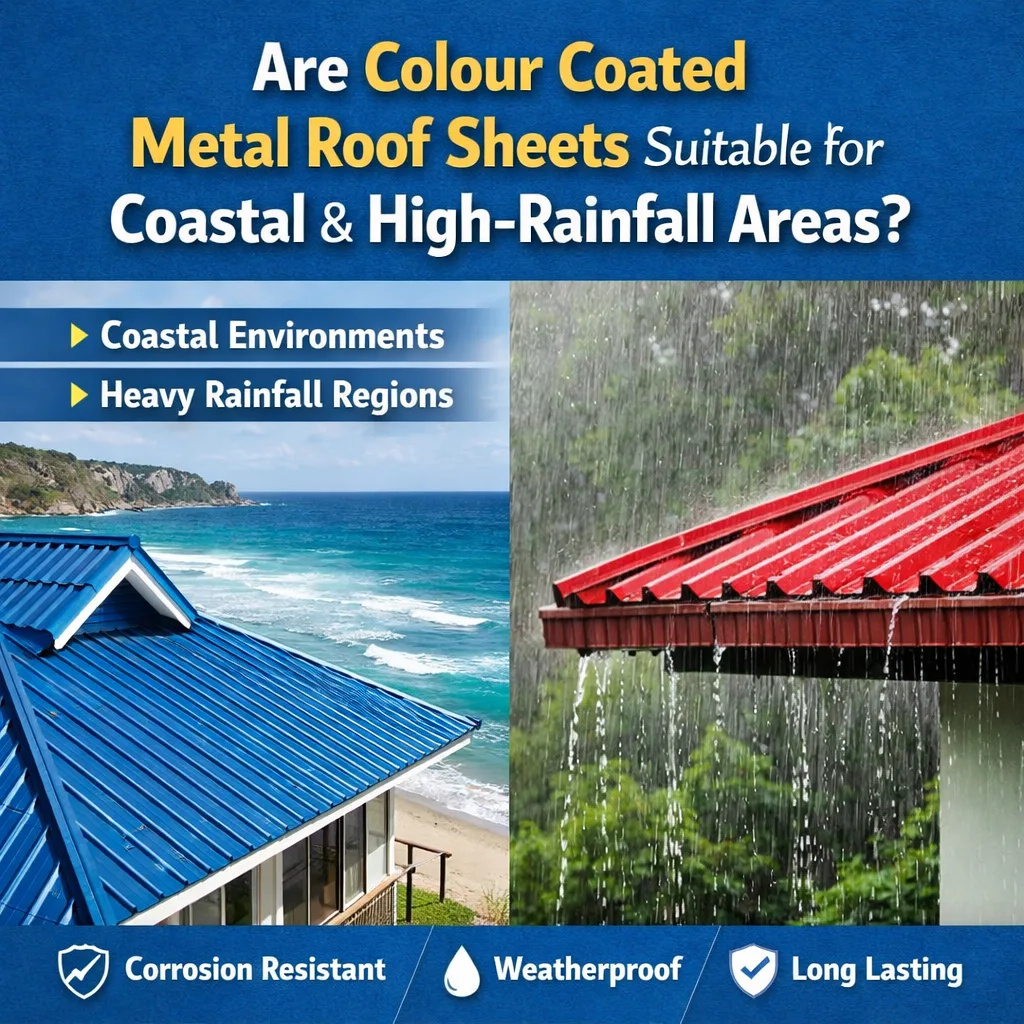 Are colour coated metal roof sheets suitable for coastal or high-rainfall areas?