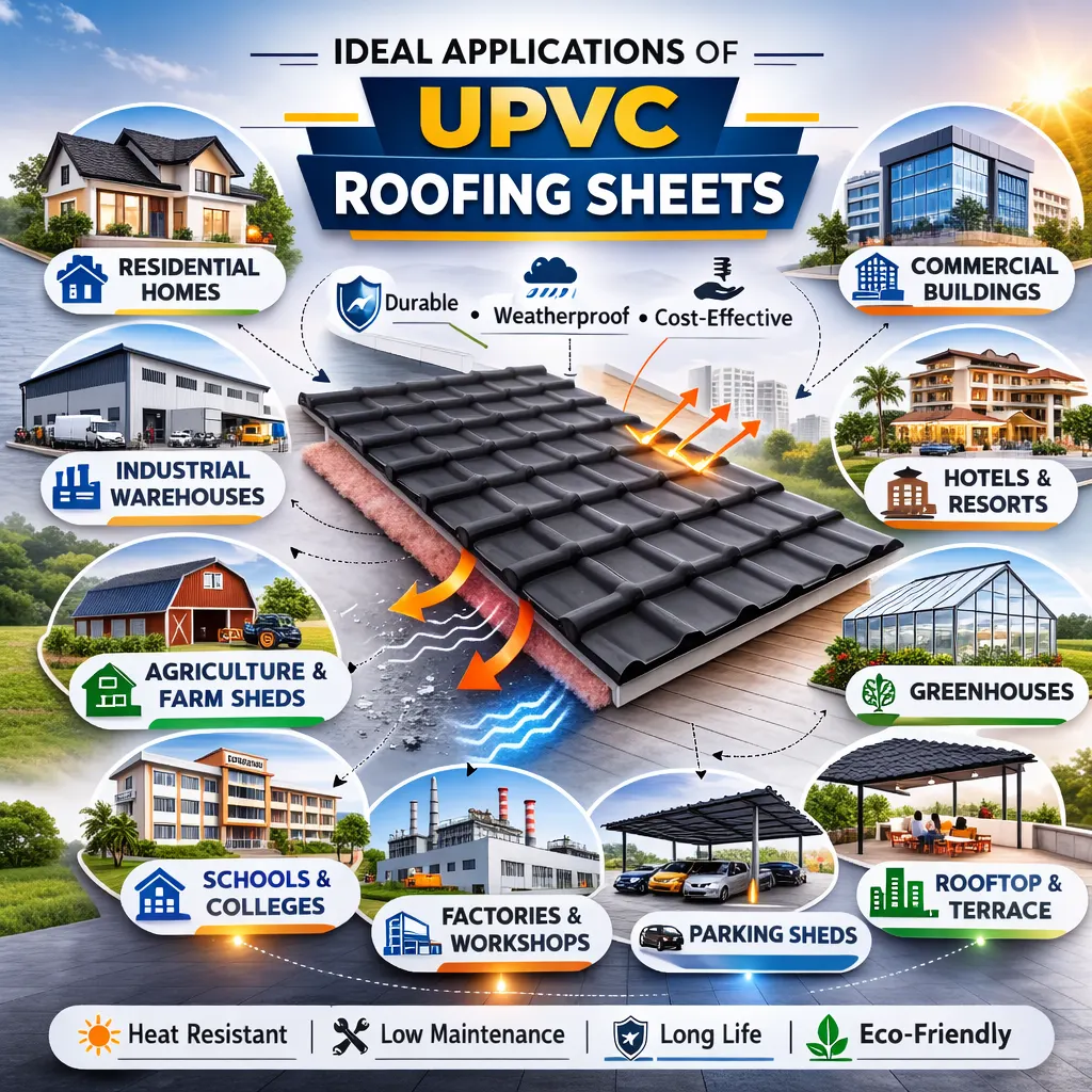 Ideal Applications of UPVC Roofing Sheets