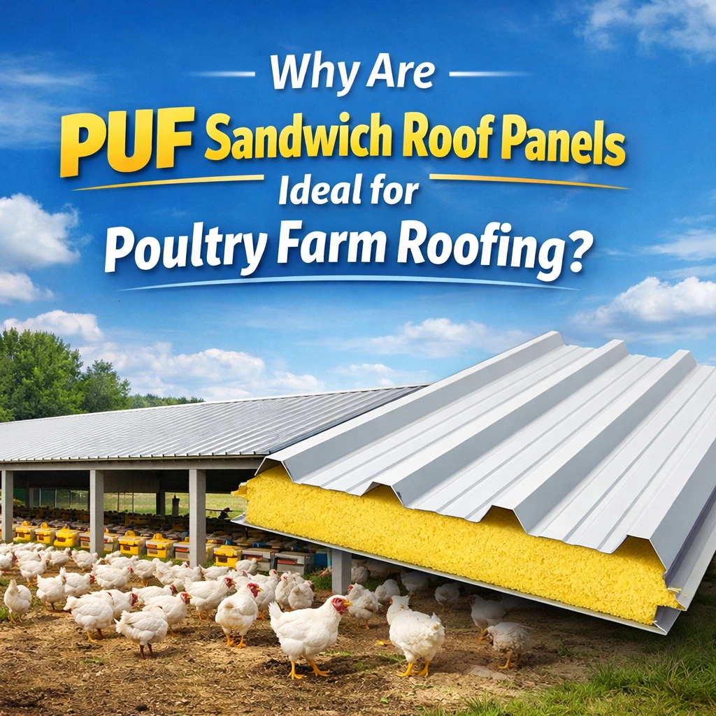 Why Are PUF Sandwich Roof Panels Ideal for Poultry Farm Roofing