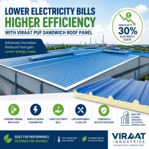 How Viraat PUF Panels Reduce Industrial Electricity Bills Through PUF Sandwich Roof Panel