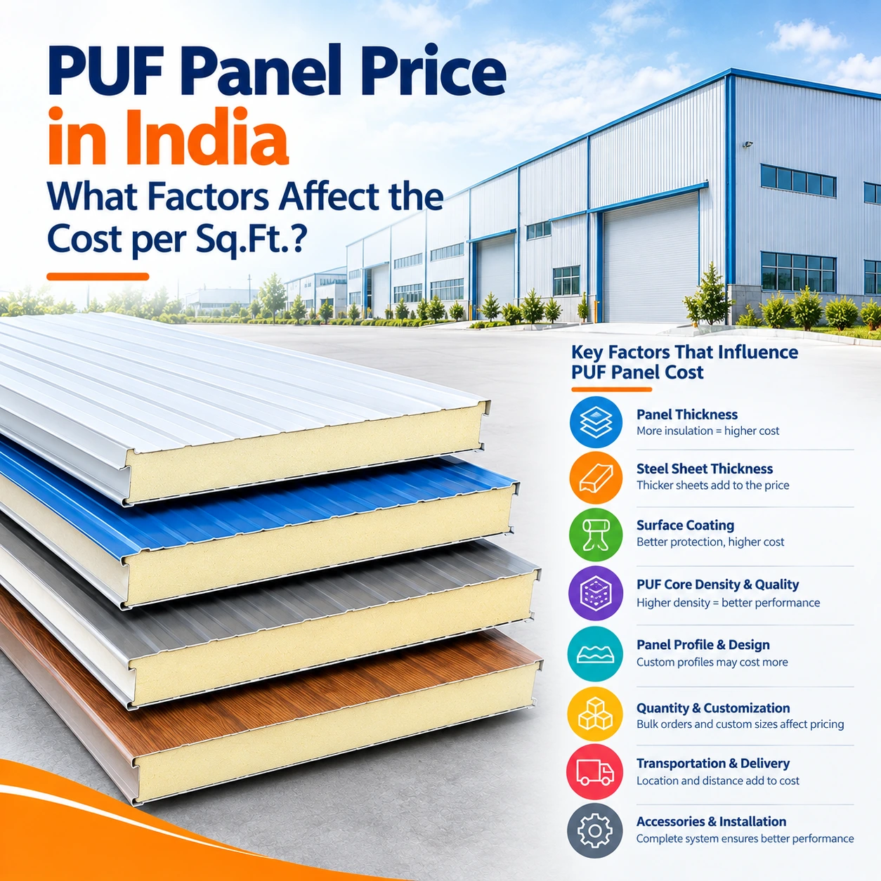 PUF Panel Price in India What Factors Affect the Cost per Sq.Ft.?