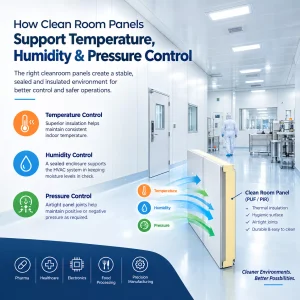 How Clean Room Panels Support Temperature, Humidity & Pressure Control